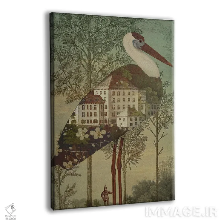 تابلو دکوراتیو لانه پرنده اثر کاترین ولز-استاین - نمای پرسپکتیو محصول