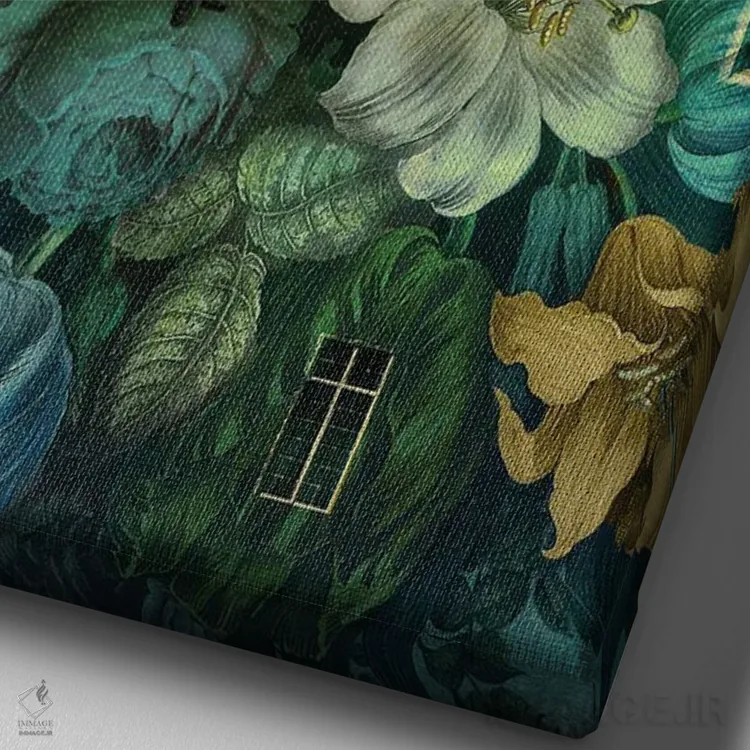 تابلو دکوراتیو تحویل درب منزل اثر کاترین ولز-استاین - نمای نزدیک بافت بوم