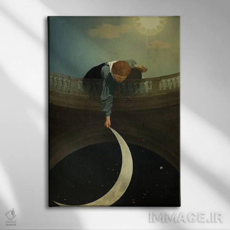 تابلو دکوراتیو تغییر نور اثر کاترین ولز-استاین - نمای روبهرو روی دیوار