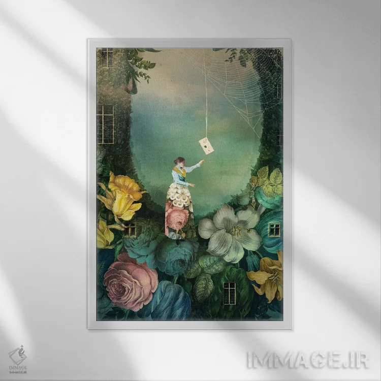 تابلو دکوراتیو تحویل درب منزل اثر کاترین ولز-استاین - نمای قابدار سفید