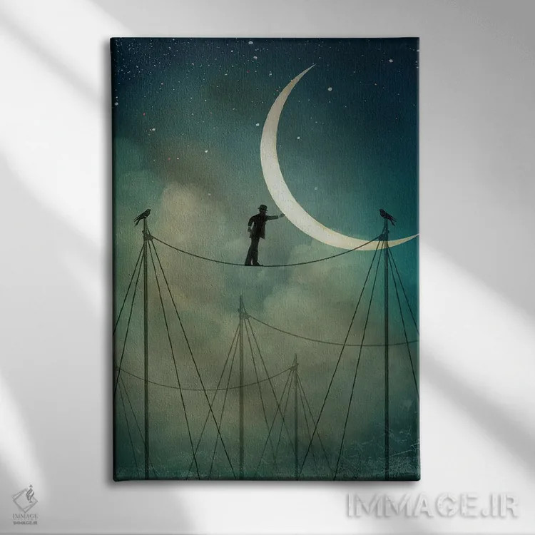 تابلو دکوراتیو رقص مهتاب اثر کاترین ولز-استاین - نمای روبهرو روی دیوار