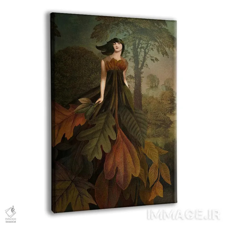 تابلو دکوراتیو برگ های پاییزی اثر کاترین ولز-استاین - نمای پرسپکتیو محصول