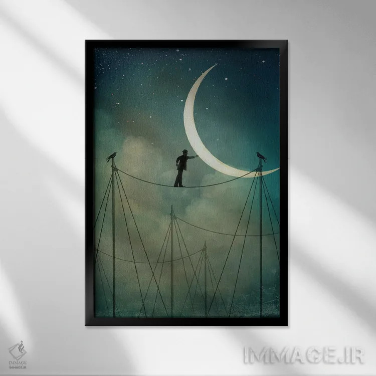 تابلو دکوراتیو رقص مهتاب اثر کاترین ولز-استاین - نمای قابدار مشکی