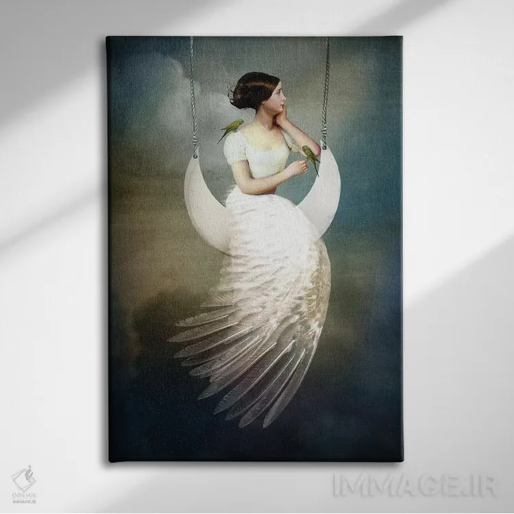 تابلو دکوراتیو تا ماه و بازگشت اثر کاترین ولز-استاین - نمای روبهرو روی دیوار