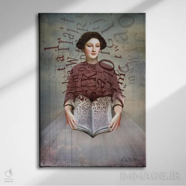 تابلو دکوراتیو کتاب قصه اثر کاترین ولز-استاین - نمای روبهرو روی دیوار