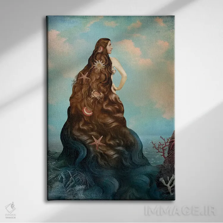 تابلو دکوراتیو آب جزیره ویرجین اثر کاترین ولز-استاین - نمای روبهرو روی دیوار