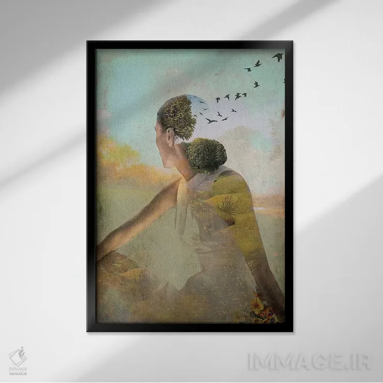 تابلو دکوراتیو رویای تابستانه اثر کاترین ولز-استاین - نمای قابدار مشکی