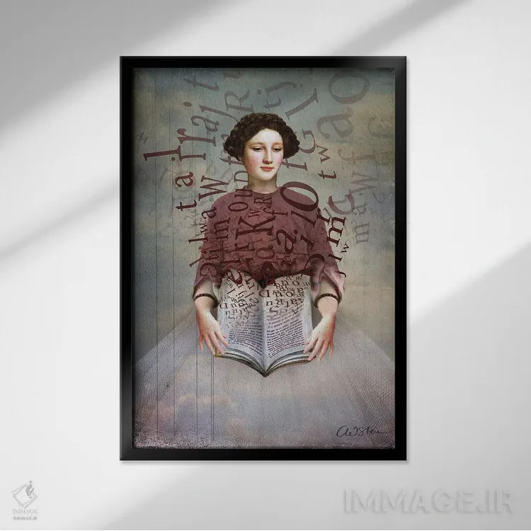 تابلو دکوراتیو کتاب قصه اثر کاترین ولز-استاین - نمای قابدار مشکی