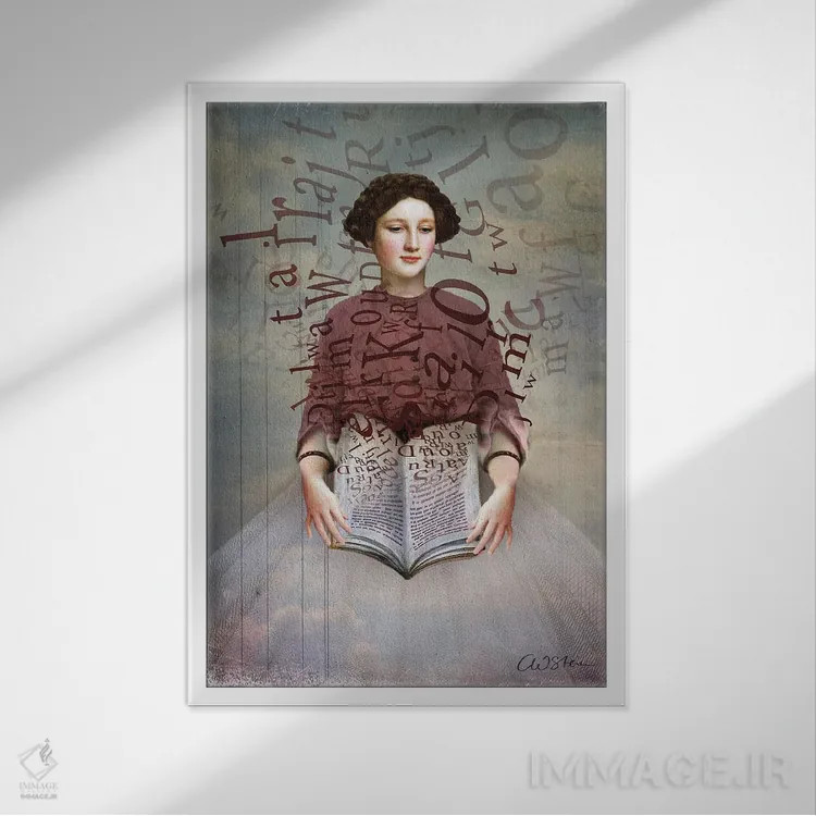 تابلو دکوراتیو کتاب قصه اثر کاترین ولز-استاین - نمای قابدار سفید