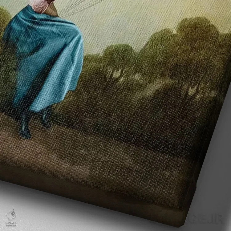 تابلو دکوراتیو افکار آبی اثر کاترین ولز-استاین - نمای نزدیک بافت بوم