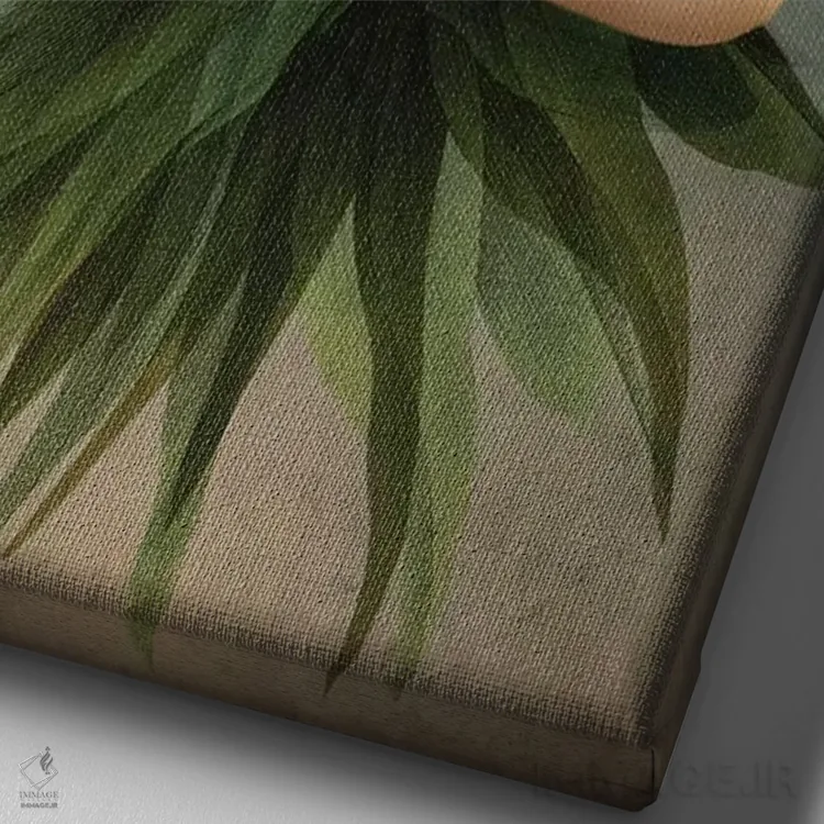 تابلو دکوراتیو شوالیه گل سرخ اثر کاترین ولز-استاین - نمای نزدیک بافت بوم