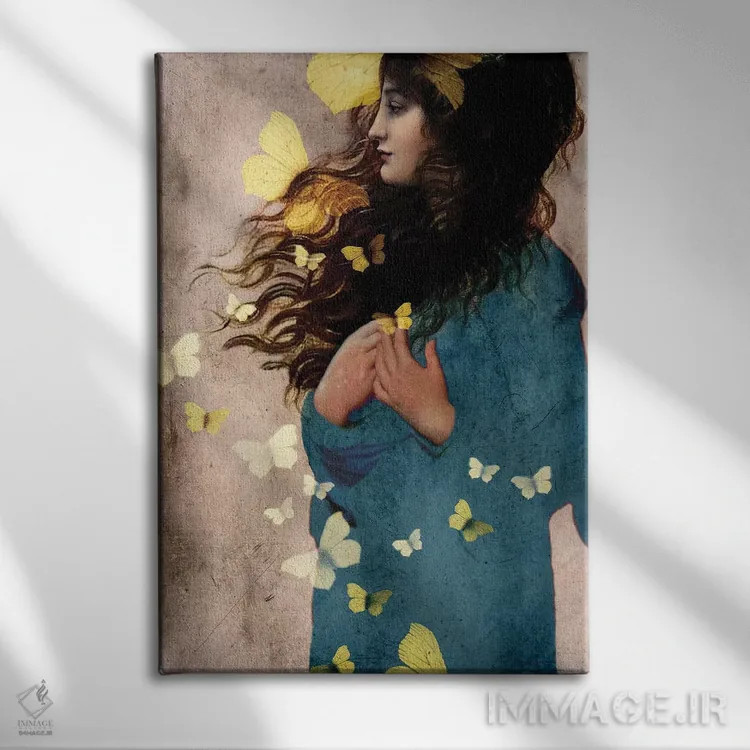 تابلو دکوراتیو خداحافظ پروانه اثر کاترین ولز-استاین - نمای روبهرو روی دیوار