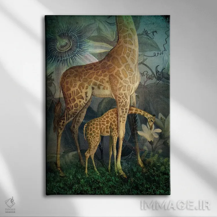 تابلو دکوراتیو زندگی جنگلی اثر کاترین ولز-استاین - نمای روبهرو روی دیوار