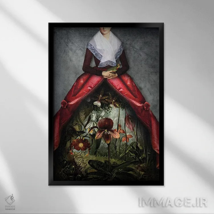 تابلو دکوراتیو باغ او اثر کاترین ولز-استاین - نمای قابدار مشکی