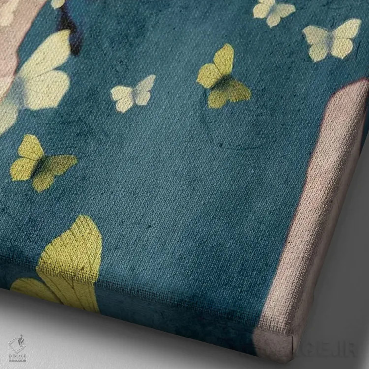 تابلو دکوراتیو خداحافظ پروانه اثر کاترین ولز-استاین - نمای نزدیک بافت بوم