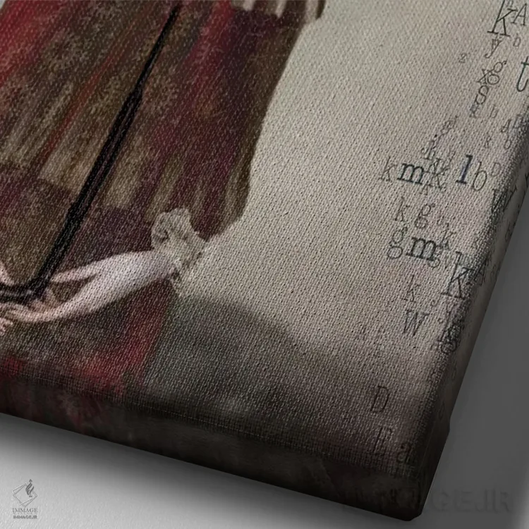 تابلو دکوراتیو بی کلام اثر کاترین ولز-استاین - نمای نزدیک بافت بوم