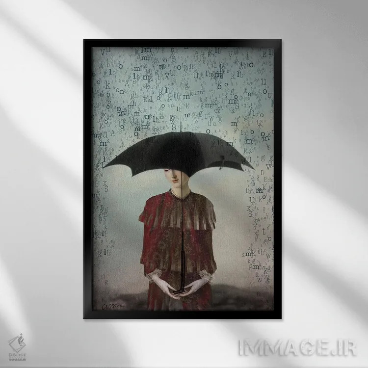 تابلو دکوراتیو بی کلام اثر کاترین ولز-استاین - نمای قابدار مشکی