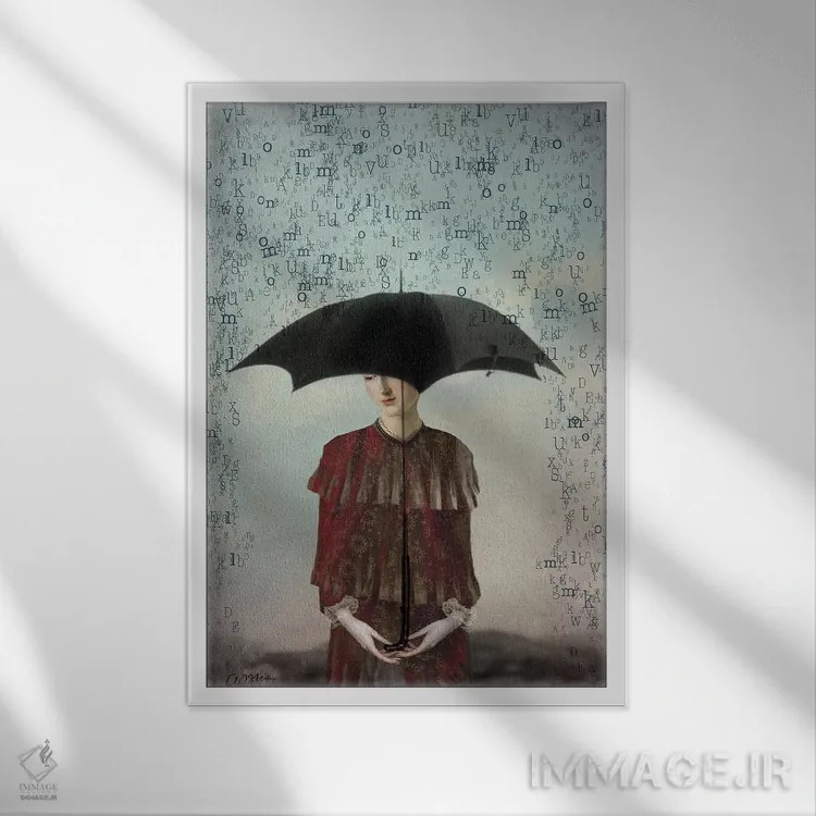 تابلو دکوراتیو بی کلام اثر کاترین ولز-استاین - نمای قابدار سفید