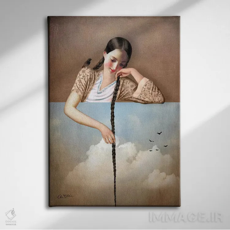 تابلو دکوراتیو لمس آسمان اثر کاترین ولز-استاین - نمای روبهرو روی دیوار