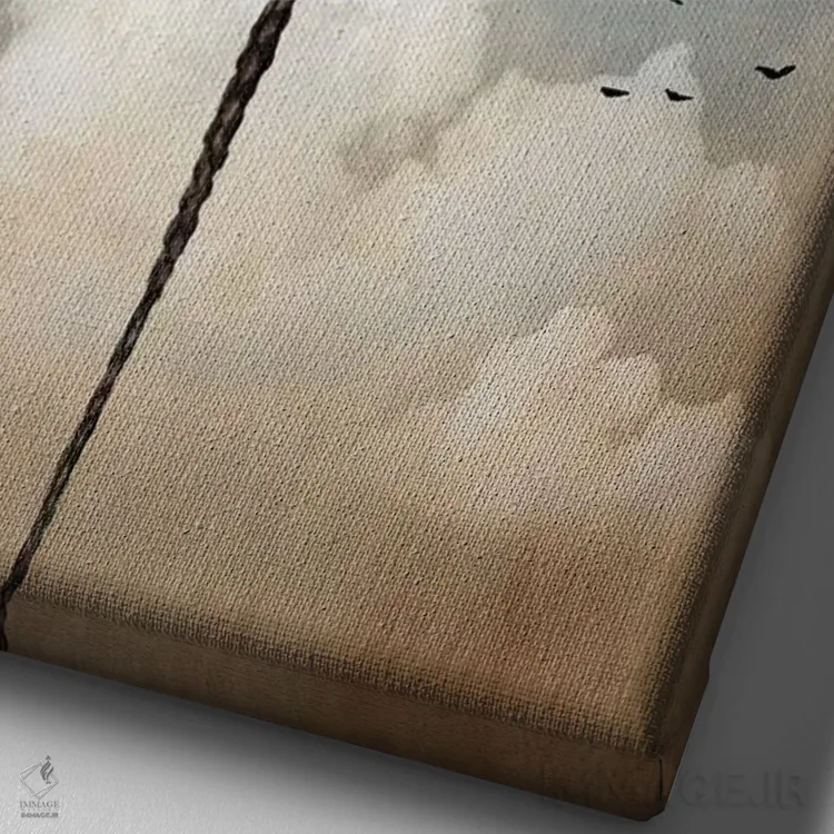 تابلو دکوراتیو لمس آسمان اثر کاترین ولز-استاین - نمای نزدیک بافت بوم