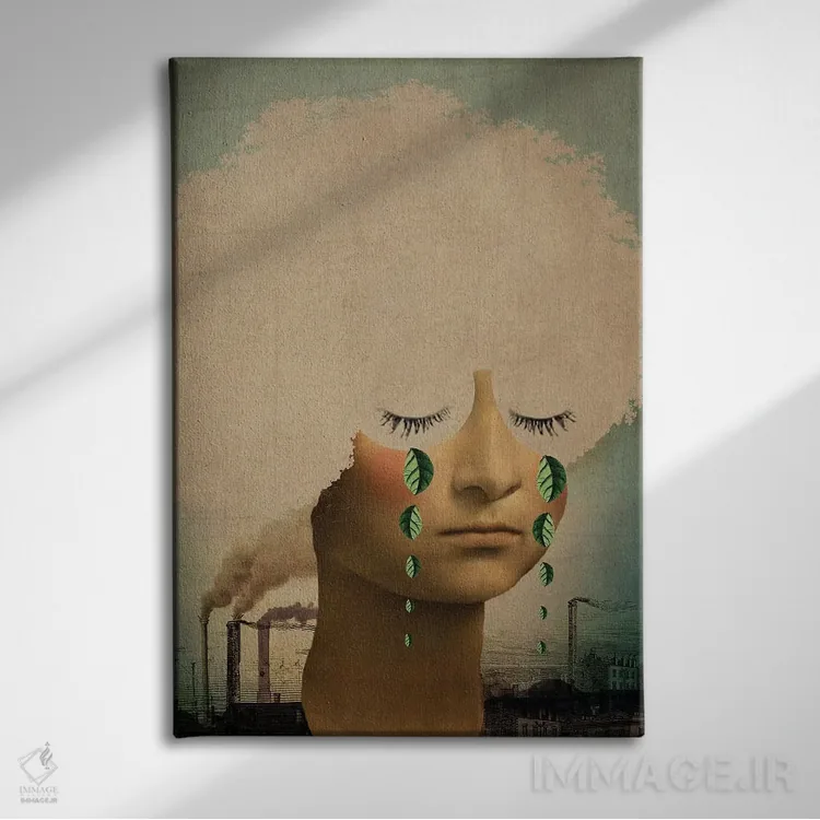 تابلو دکوراتیو تغییرات اقلیمی اثر کاترین ولز-استاین - نمای روبهرو روی دیوار