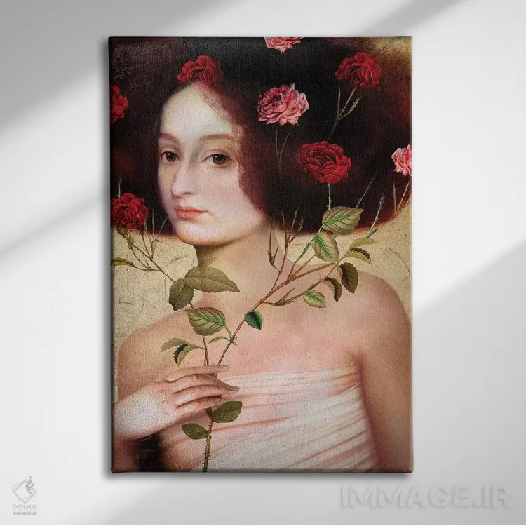 تابلو دکوراتیو دسته گل اثر کاترین ولز-استاین - نمای روبهرو روی دیوار