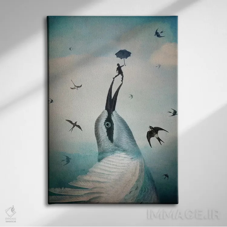 تابلو دکوراتیو پرش اثر کاترین ولز-استاین - نمای روبهرو روی دیوار