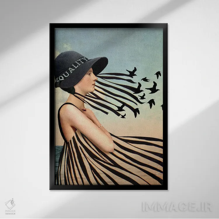 تابلو دکوراتیو برابری اثر کاترین ولز-استاین - نمای قابدار مشکی