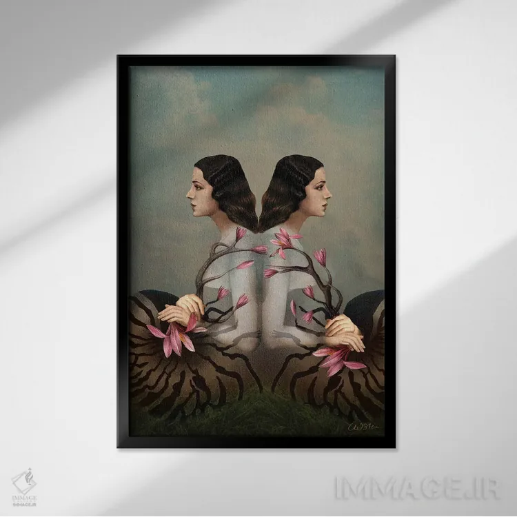 تابلو دکوراتیو پیله اثر کاترین ولز-استاین - نمای قابدار مشکی