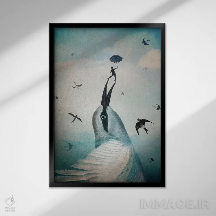 تابلو دکوراتیو پرش اثر کاترین ولز-استاین - نمای قابدار مشکی