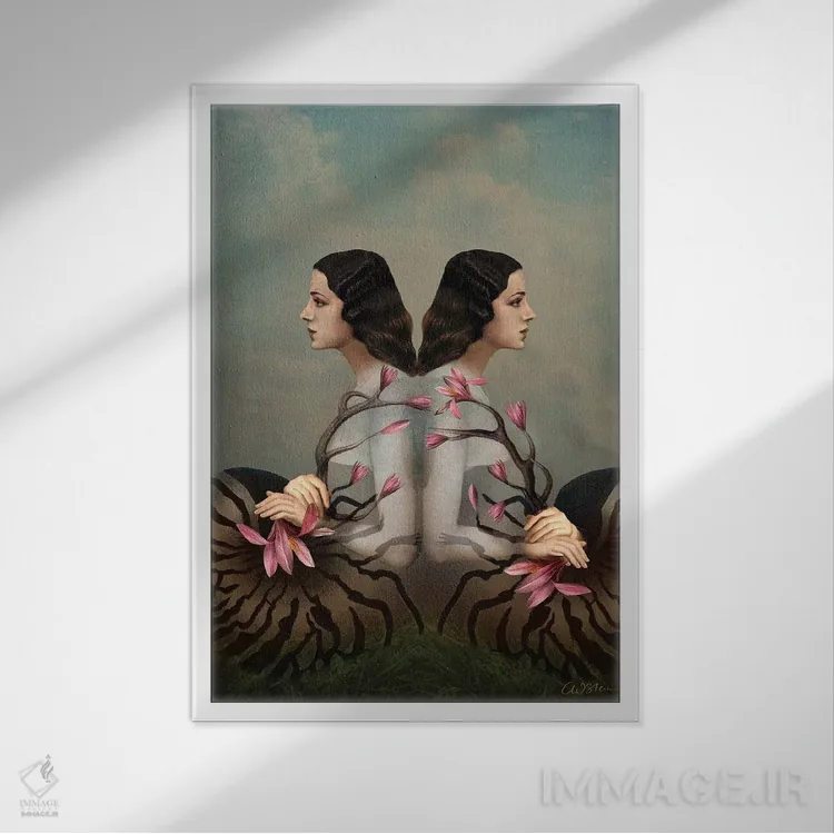 تابلو دکوراتیو پیله اثر کاترین ولز-استاین - نمای قابدار سفید