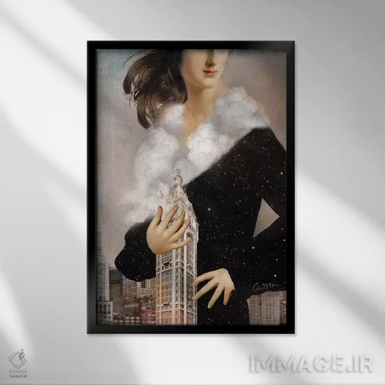 تابلو دکوراتیو منهتن اثر کاترین ولز-استاین - نمای قابدار مشکی