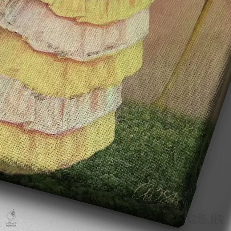 تابلو دکوراتیو ملکه بی اثر کاترین ولز-استاین - نمای نزدیک بافت بوم