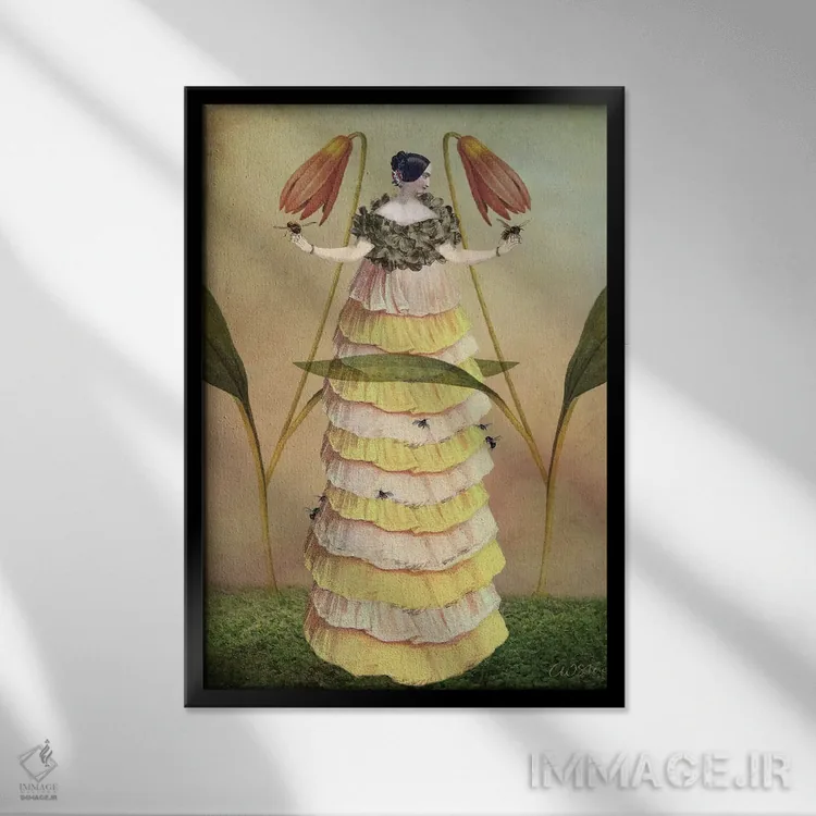 تابلو دکوراتیو ملکه بی اثر کاترین ولز-استاین - نمای قابدار مشکی