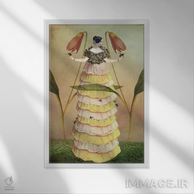 تابلو دکوراتیو ملکه بی اثر کاترین ولز-استاین - نمای قابدار سفید