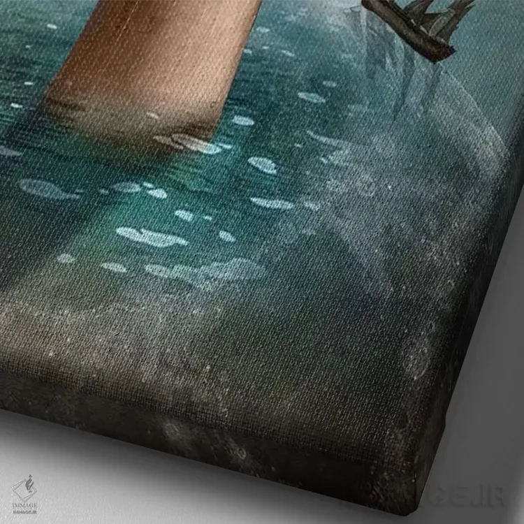 تابلو دکوراتیو زاهد اثر کاترین ولز-استاین - نمای نزدیک بافت بوم