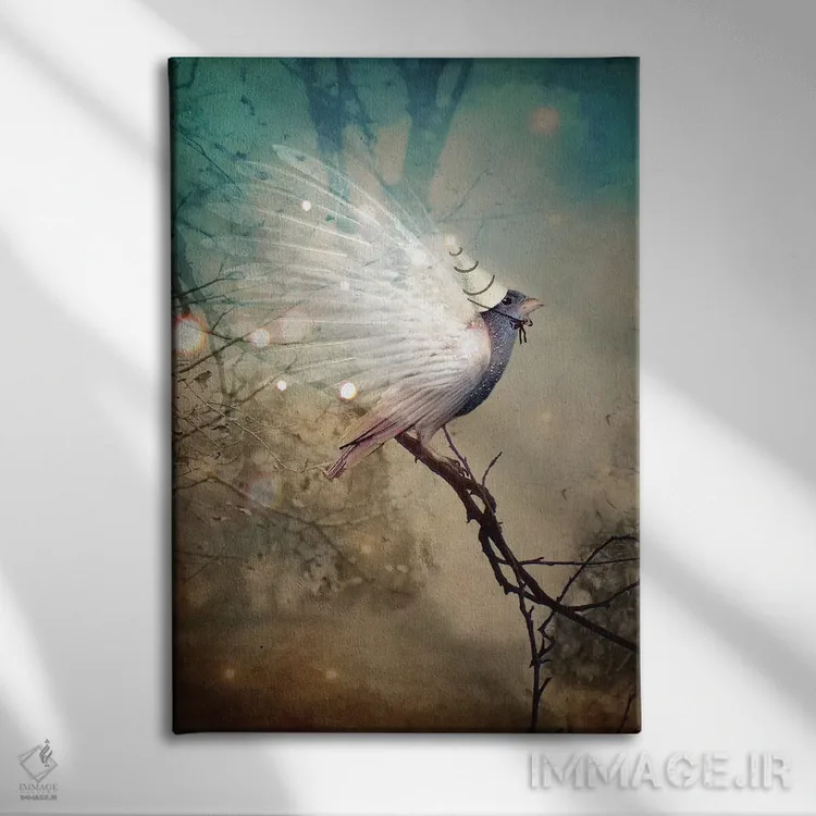 تابلو دکوراتیو سرحال و شاد اثر کاترین ولز-استاین - نمای روبهرو روی دیوار