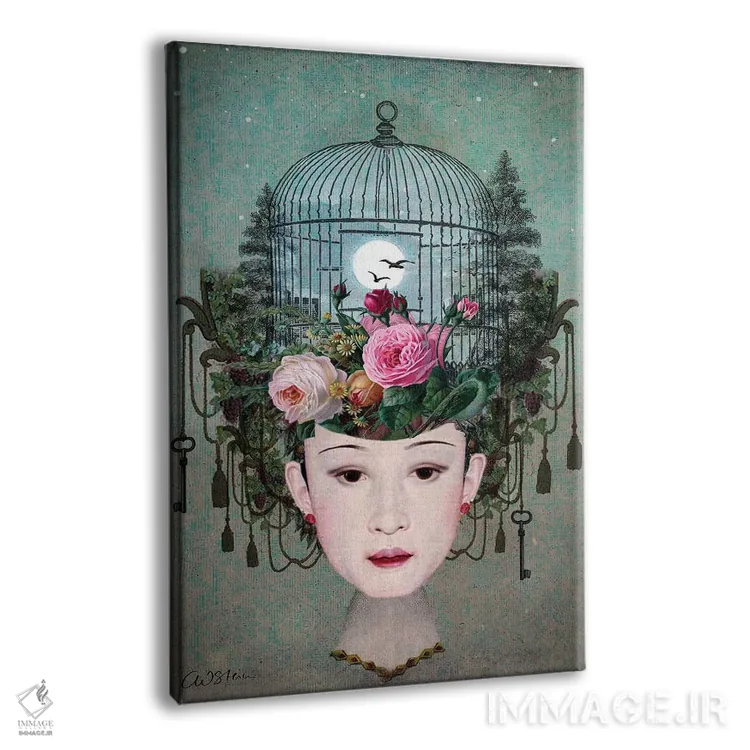 تابلو دکوراتیو باغ نور مهتاب اثر کاترین ولز-استاین - نمای پرسپکتیو محصول