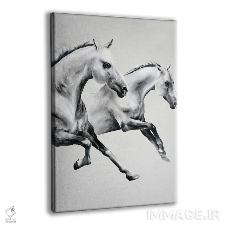 تابلو دکوراتیو مسابقه اسب سواری اثر چنس وات - نمای پرسپکتیو محصول