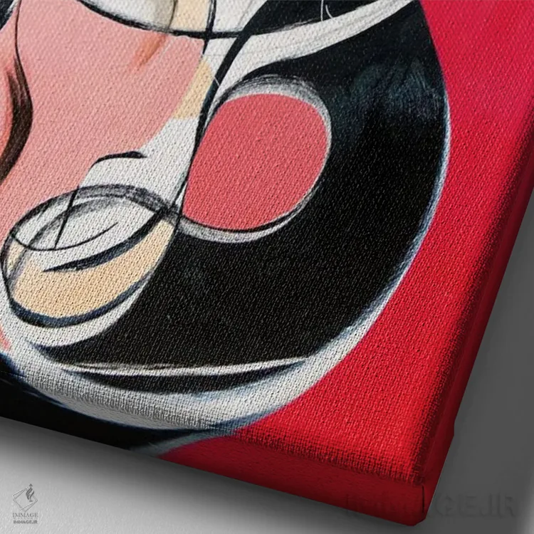 تابلو دکوراتیو امید اثر چنس وات - نمای نزدیک بافت بوم