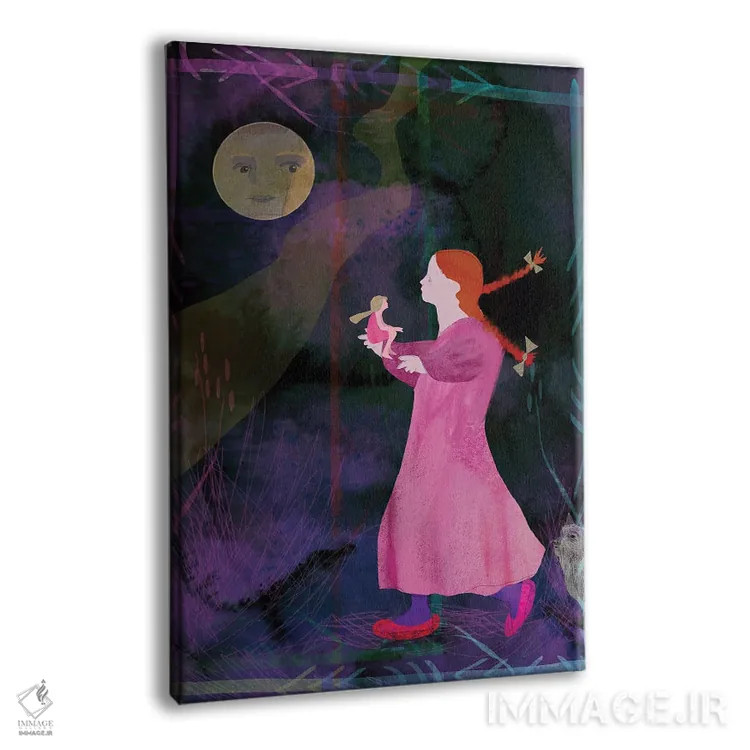 تابلو دکوراتیو عروسک چینی اثر کلر وست وود - نمای پرسپکتیو محصول