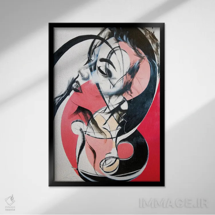 تابلو دکوراتیو امید اثر چنس وات - نمای قابدار مشکی