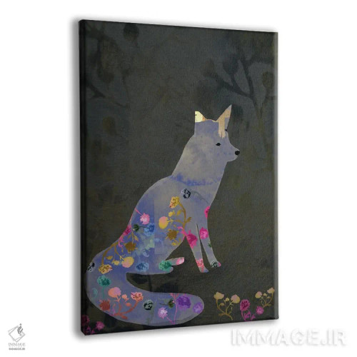 تابلو دکوراتیو روباه ظریف اثر کلر وست وود - نمای پرسپکتیو محصول