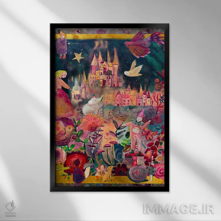 تابلو دکوراتیو قلعه اثر کلر وست وود - نمای قابدار مشکی