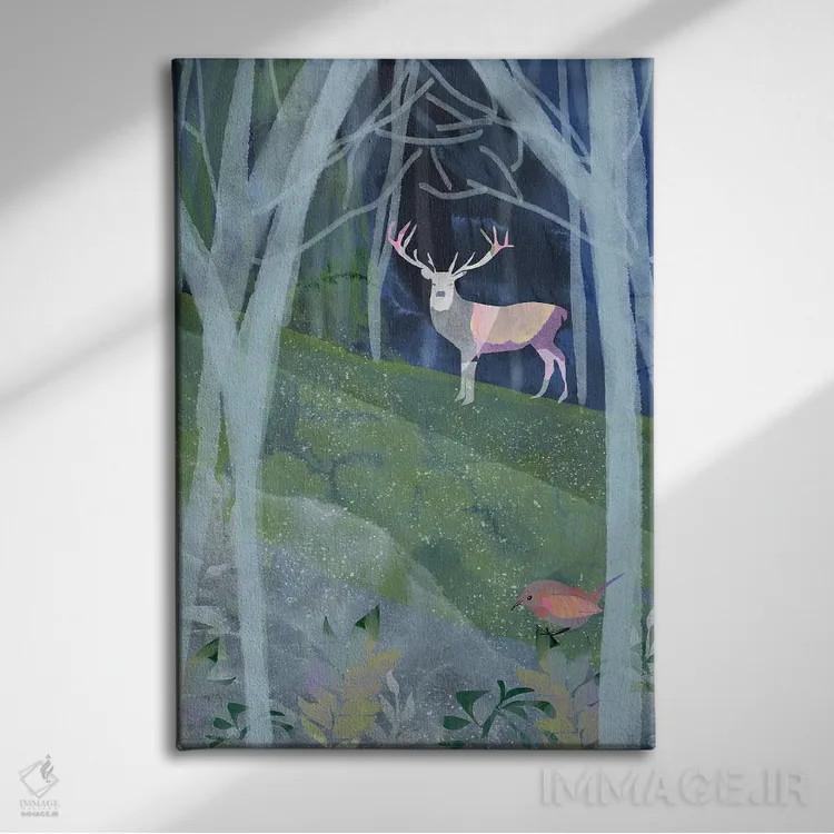 تابلو دکوراتیو سکوت را بشنو اثر کلر وست وود - نمای روبهرو روی دیوار