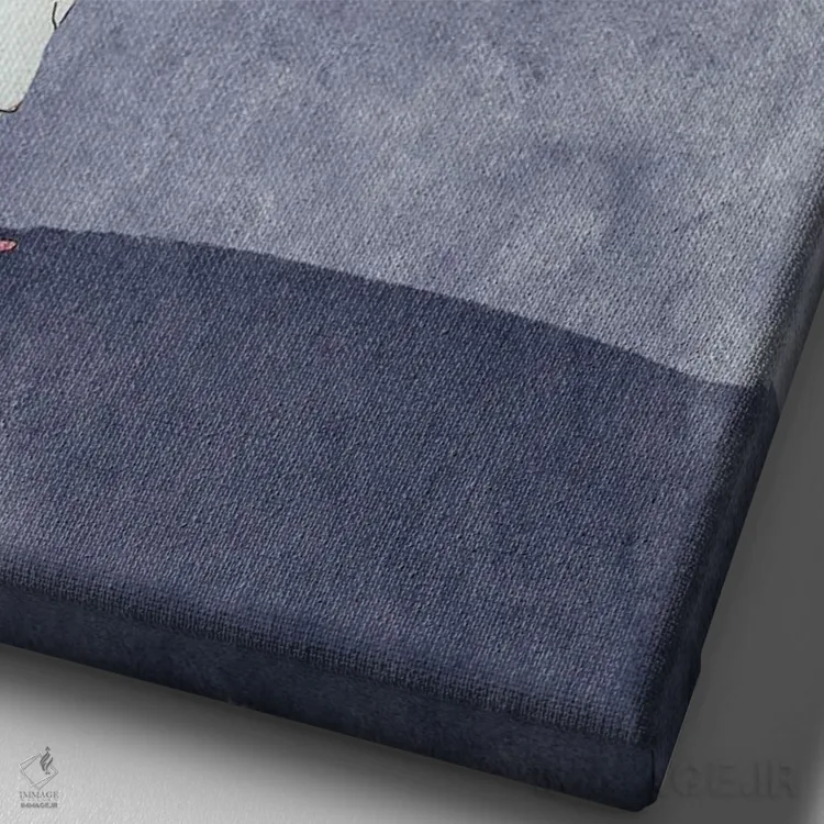 تابلو دکوراتیو او قدم می زند اثر کلر وست وود - نمای نزدیک بافت بوم