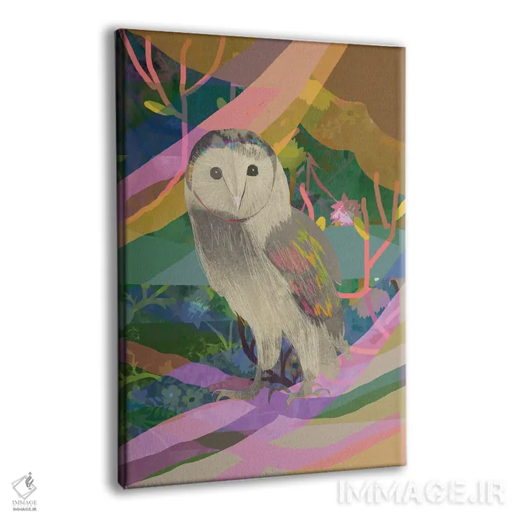 تابلو دکوراتیو جغد کوچک اثر کلر وست وود - نمای پرسپکتیو محصول