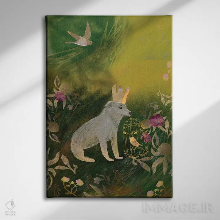 تابلو دکوراتیو شاهزاده خانم کوچک اثر کلر وست وود - نمای روبهرو روی دیوار