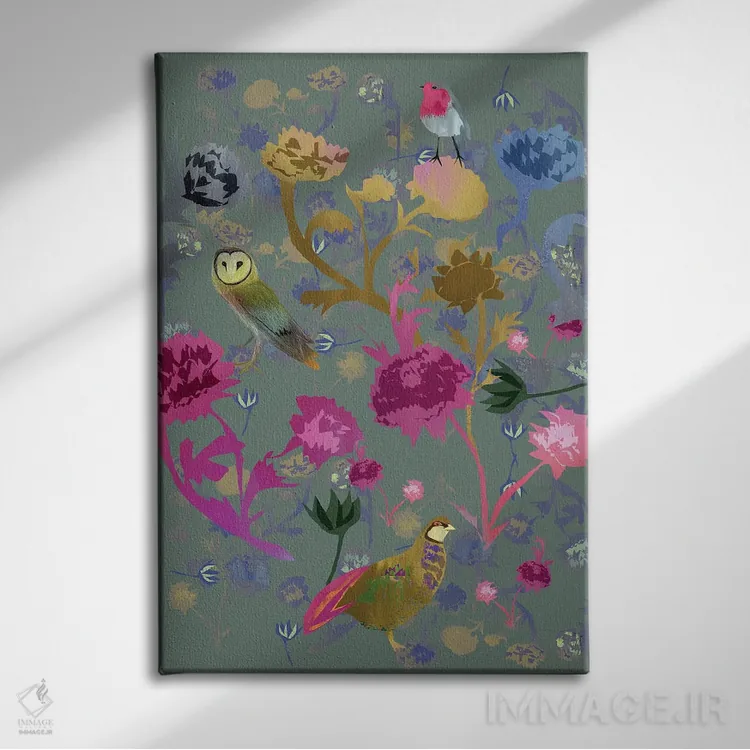 تابلو دکوراتیو سینه سرخ کوچک اثر کلر وست وود - نمای روبهرو روی دیوار