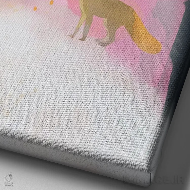 تابلو دکوراتیو بالا را نگاه کن اثر کلر وست وود - نمای نزدیک بافت بوم